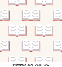 Red Book seamless pattern background icon