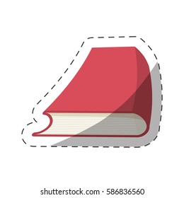 red book study school cut line vector illustration eps 10