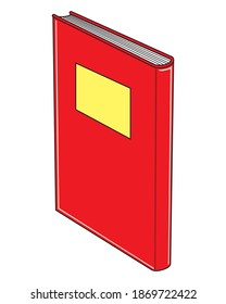 red book vector illustration,isolated on white background,top view