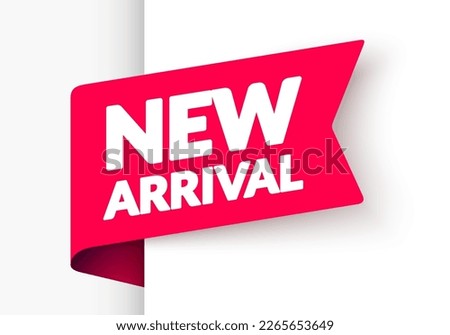 Red Bookmark With Text New Arrival