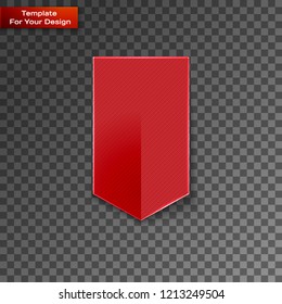 Red bookmarks isolated on transparent