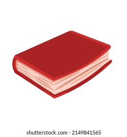 Red books icon. Vector illustration. 
