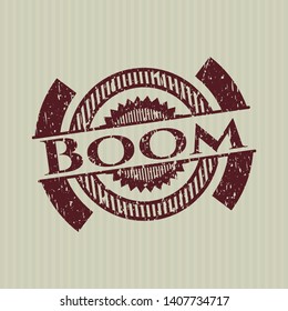 Red Boom with rubber seal texture