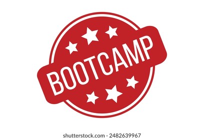 Red Bootcamp Rubber Stamp Seal Vector