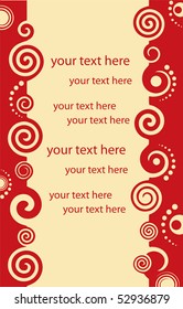 red border with curls