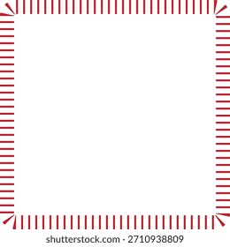 Marco de borde rojo con flechas en las esquinas – Elemento decorativo de franja mínima para tarjeta, póster, invitación, marco de fotos, diseño de diseño, fondo y Plantilla gráfica