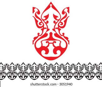 Red border pattern