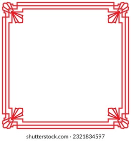 red border stock vector, chinese border design vector	