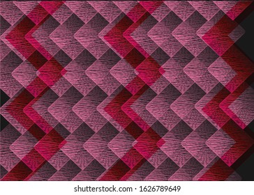 Red Border Zigzag Clothing Pattern Design