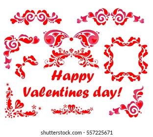 Red borders collection for Valentines day