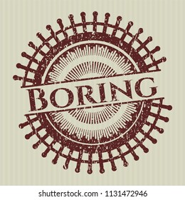 Red Boring distressed rubber grunge texture stamp