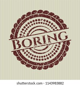 Red Boring distressed rubber grunge stamp