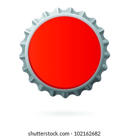 Red bottle cap blank isolated