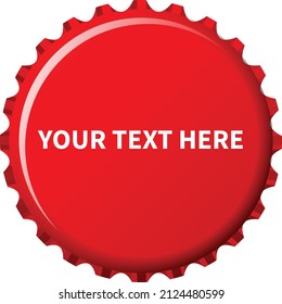 red bottle cap icon in white background