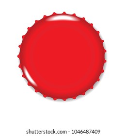 Red bottle cap isolated on a white background