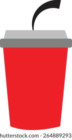 red bottle cup vector illustration