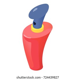 Red bottle perfume icon. Isometric illustration of red bottle perfume vector icon for web