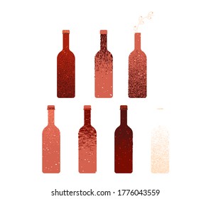 red bottles stock vector illustration