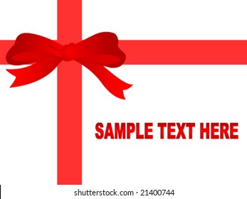 red bow background vector illustration