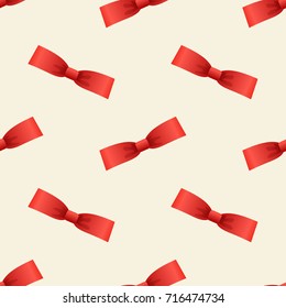 Red Bow Christmas Seamless Pattern - Great for Christmas and Winter Projects, Wrapping Paper, Backgrounds, Wallpapers.