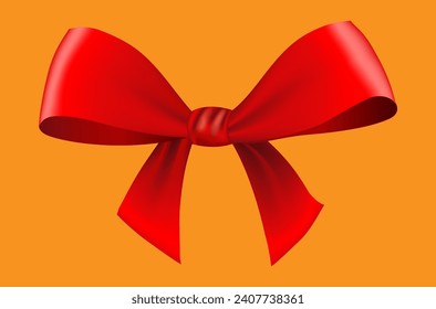 red bow for clothing or gift