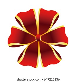 red bow golden border decoration christmas element