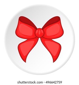 Red bow icon. artoon illustration of red bow vector icon for web