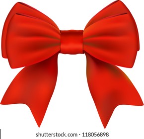 Red bow isolated