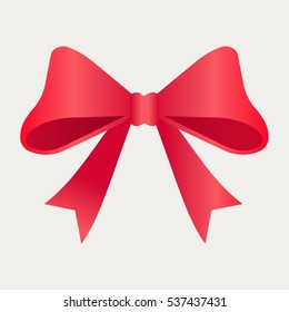 Red bow isolated on a  background

