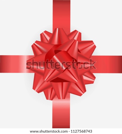 Red Bow, Isolated On transparent background, Vector Illustration EPS10