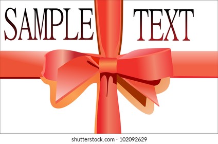 Red bow isolated on white background