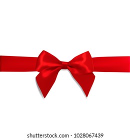 Red bow isolated on a white background