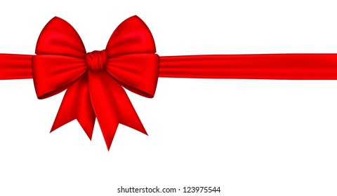 red bow isolated on white background