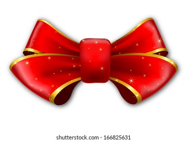Arco rojo aislado sobre fondo blanco. Ilustración vectorial. 