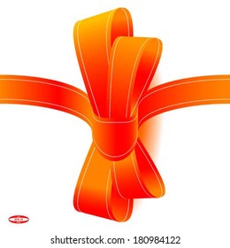 red bow isolated on white background vector