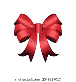 red bow isolated on white background