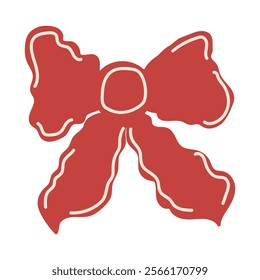 red bow isolated on white background, perfect for website banners, sales promotions, Valentine's cards, covers, flyers, or posters