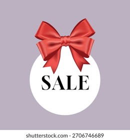 red bow isolated on white background
