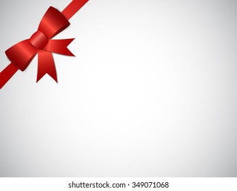 Red bow isolated on white background