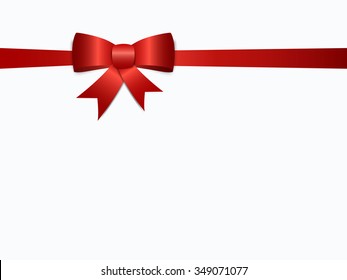 Red bow isolated on white background