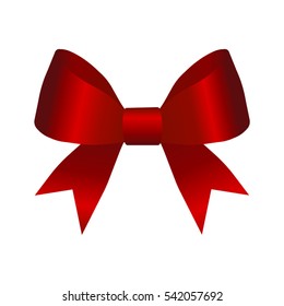 Red bow isolated on a  white background

