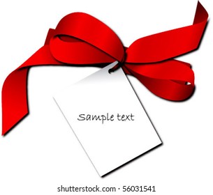 Red bow isolated on white background