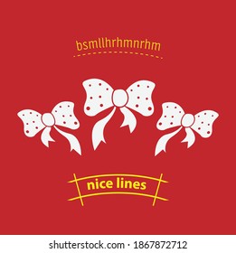 red bow isolated vector icon. christmas design element