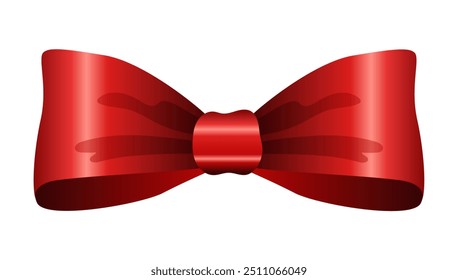 Red bow limited edition flat vector illustration of a Christmas decoration symbolizing joy and love this intricate design features vivid colors and a luxurious feel perfect for holiday season