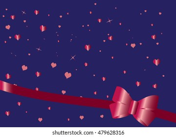 Red bow love card