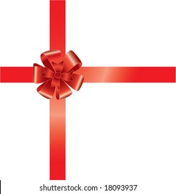 Red bow on a box