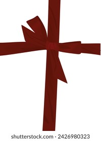 Arco rojo sobre fondo blanco. ilustración vectorial