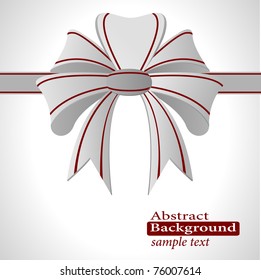 Red bow on a white background