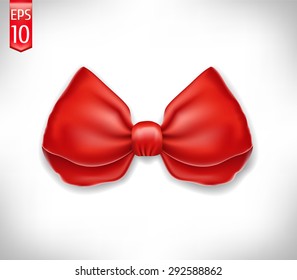 red bow with ribbon