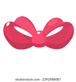 red bow ribbon cartoon vector illustration